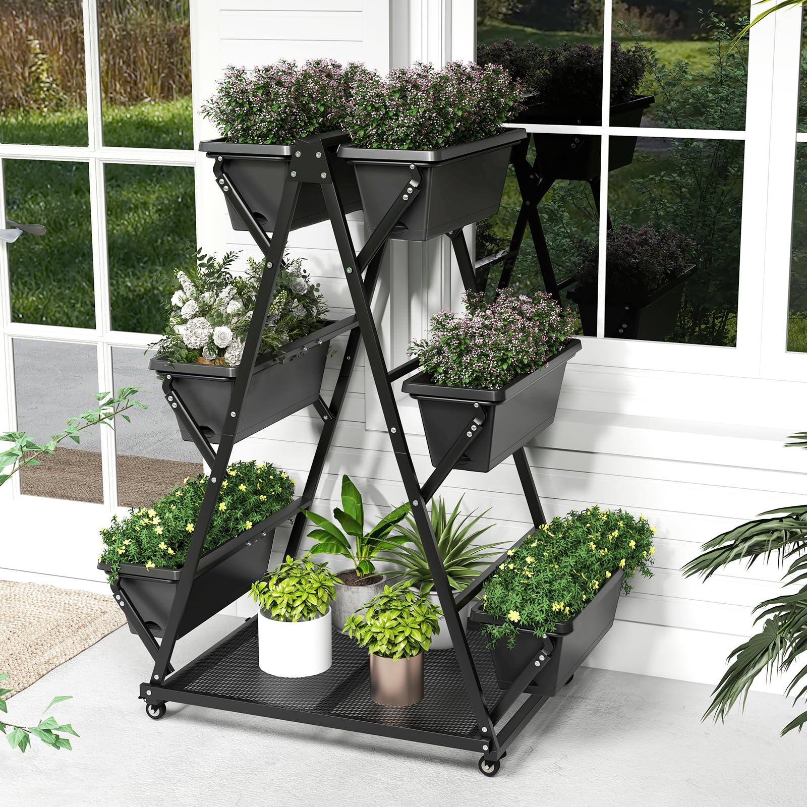 Giantex 6-Tier Rolling Raised Garden Bed