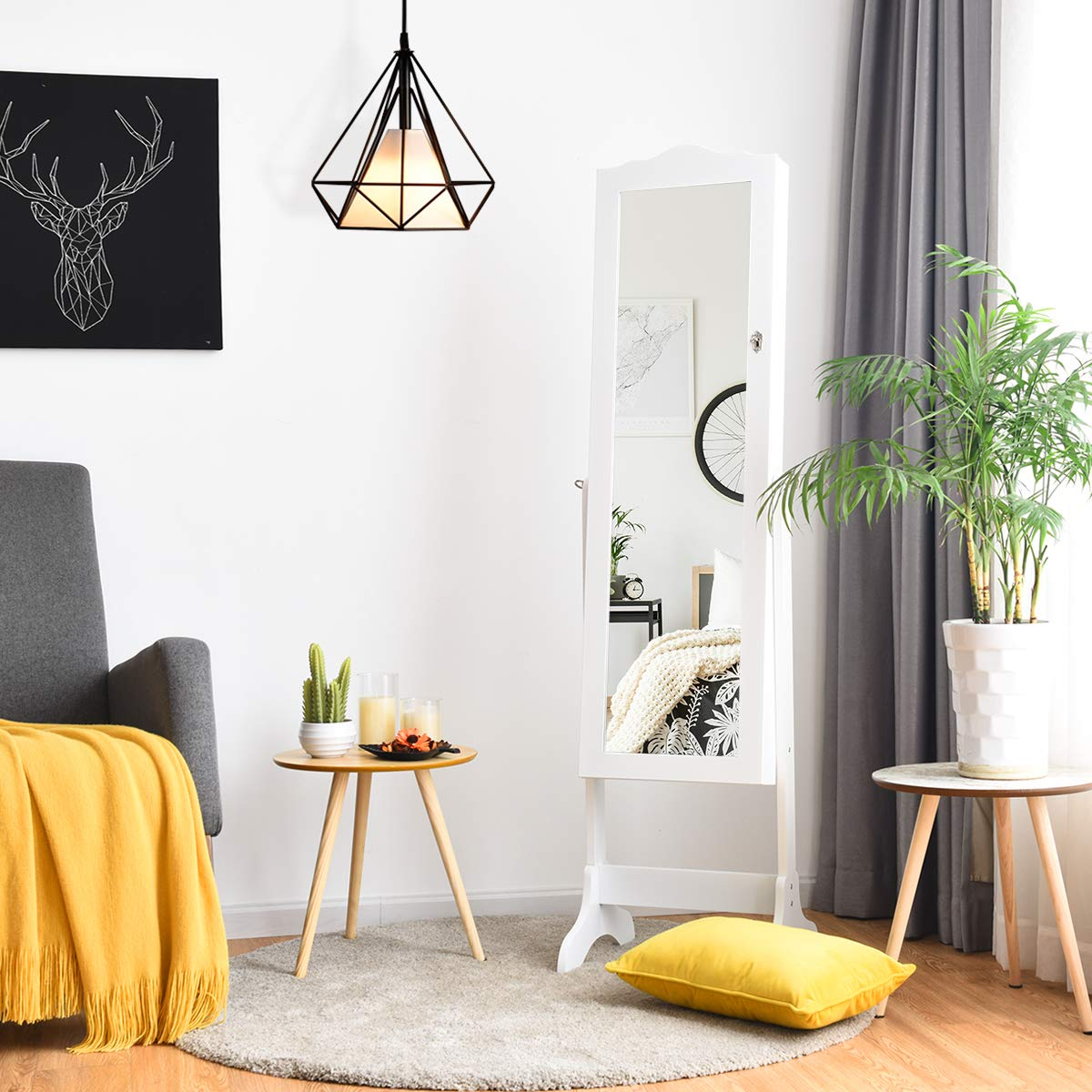 Giantex Jewelry Box Armoire with Mirror