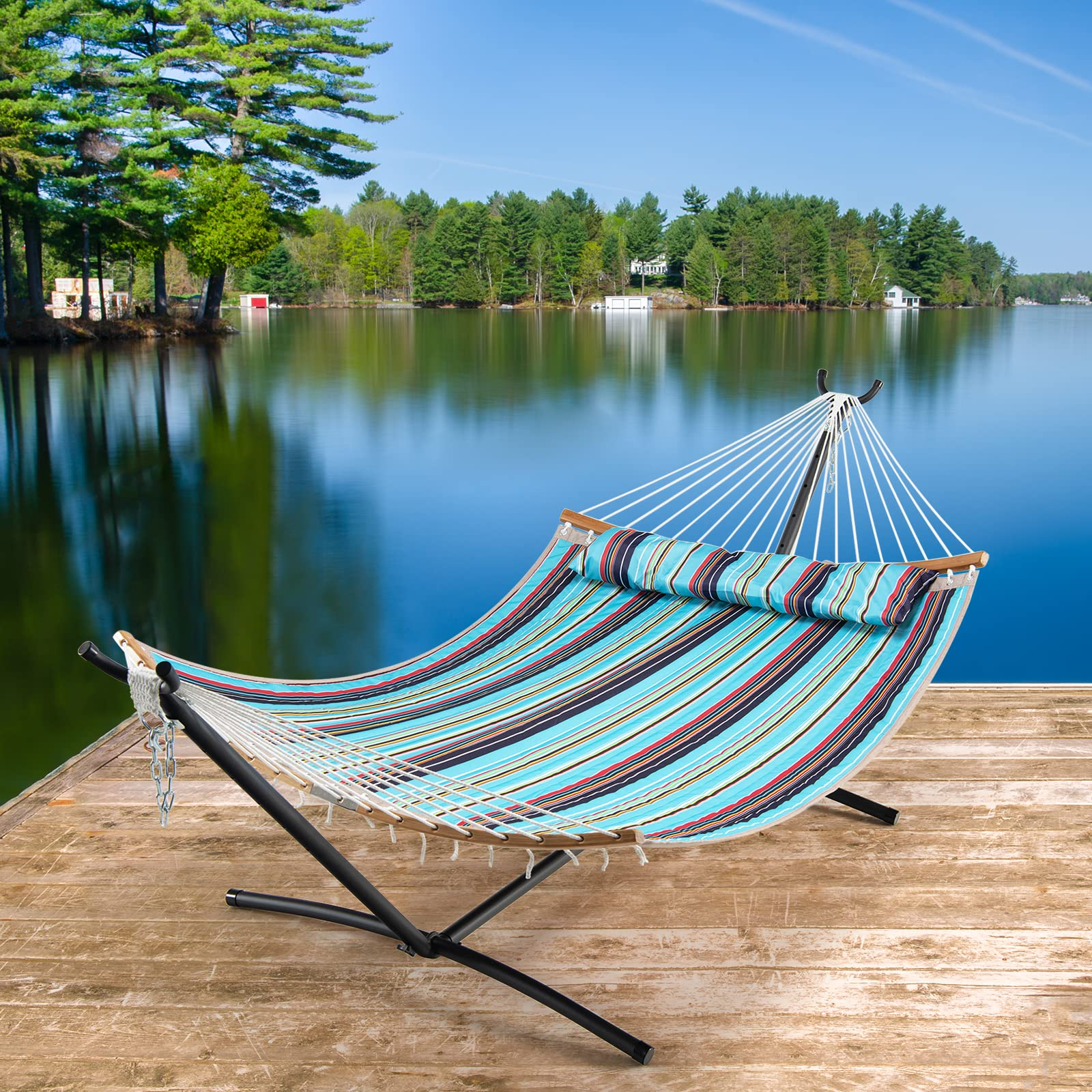Giantex Hammock Stand 2-Person Heavy-Duty Hammock Frame with Storage Bag