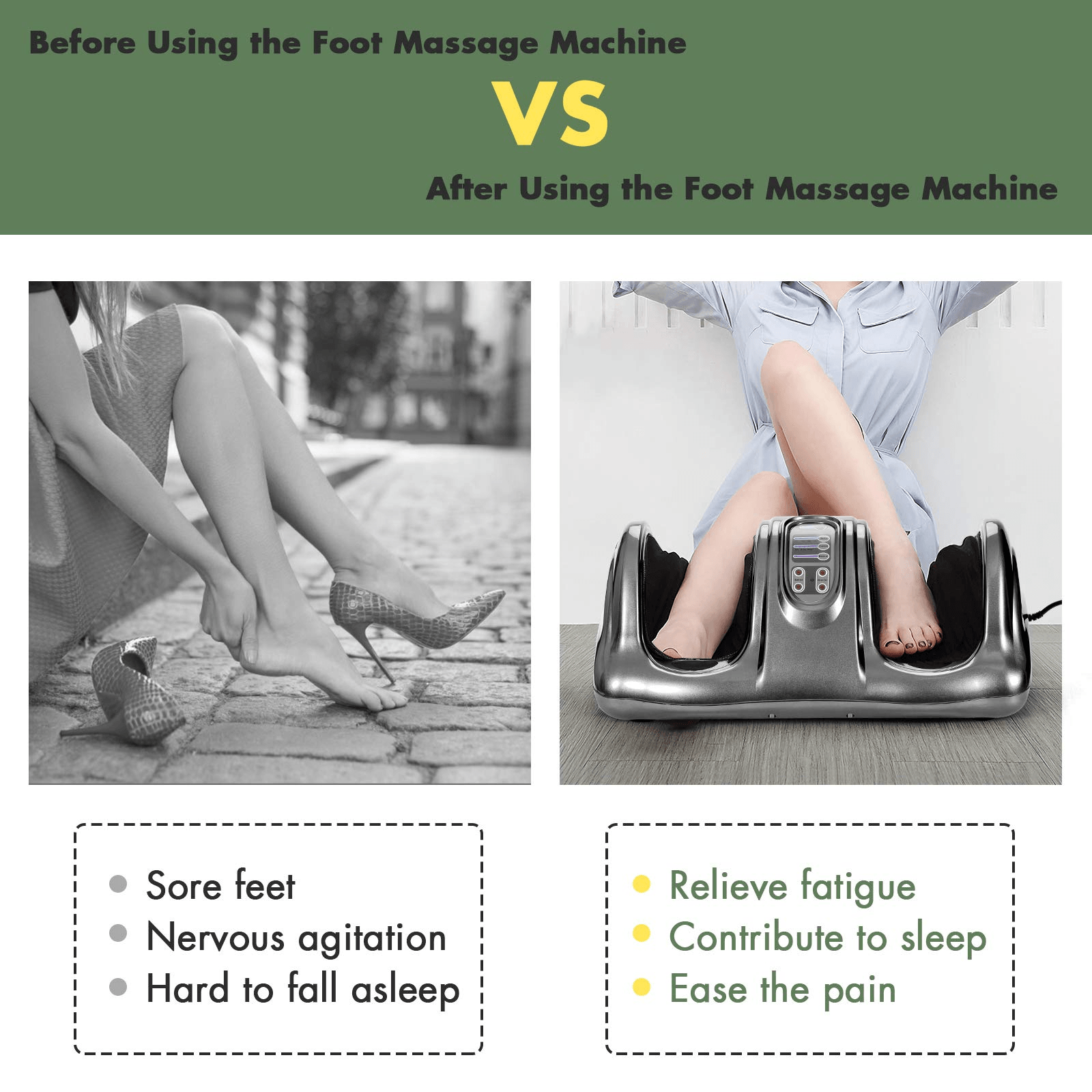 Giantex Nerve Pain Therapy Spa Gift Deep Kneading Rolling Massage for Leg Calf Ankle, Burgundy/Red/Black/Gray