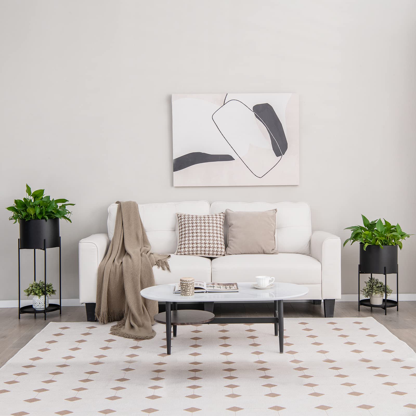 Giantex Set of 2 Round Pot Planter