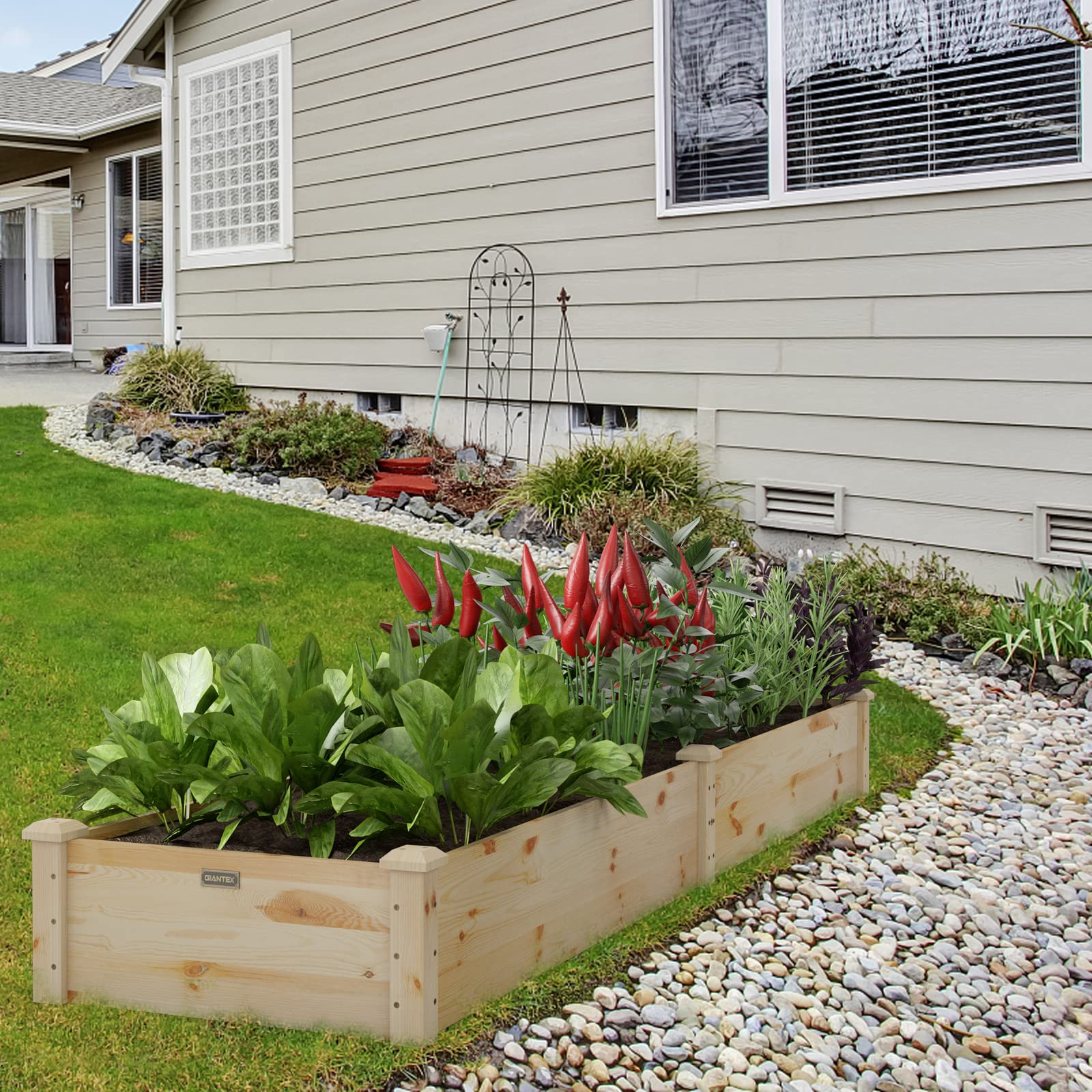 Giantex Wooden Raised Garden Bed