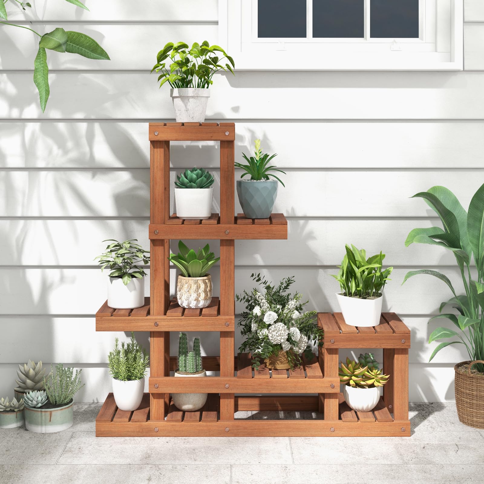 Giantex 6 Tier Wood Plant Stand