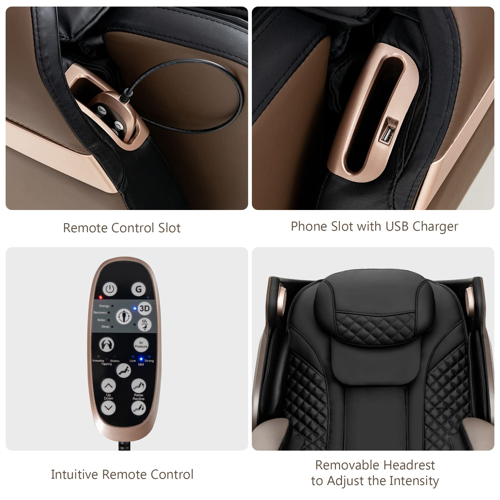 Giantex Massage Chair Full Body - 3D Electric Zero Gravity Shiatsu Massage Recliner Chair