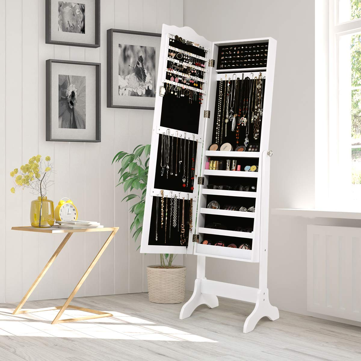 Giantex Jewelry Box Armoire with Mirror