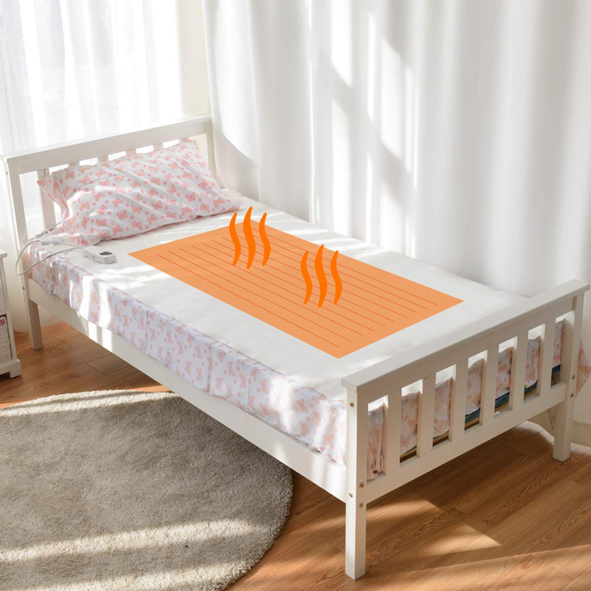 Giantex Smart Electric Heated Mattress Pad, Heating Bed Topper Blankets w/ Low-Voltage