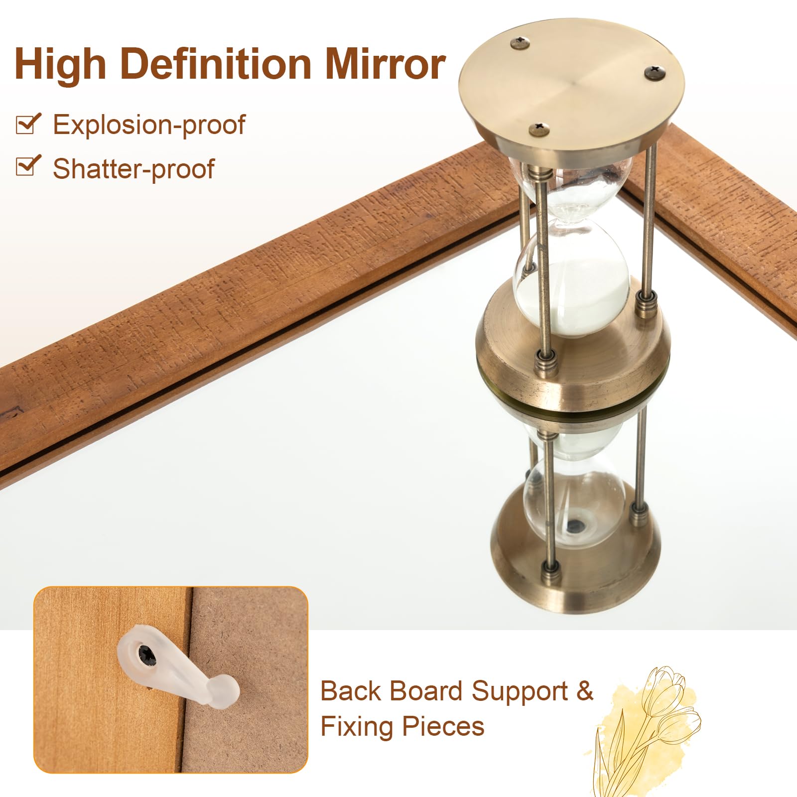 CHARMAID Farmhouse Wall Mirror