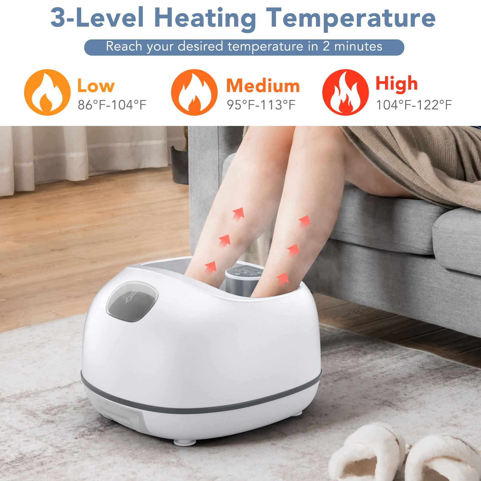 Giantex Steam Foot Spa Massager, Electric Foot Bath Sauna,3 Level Heating, Timing FunctionÂ