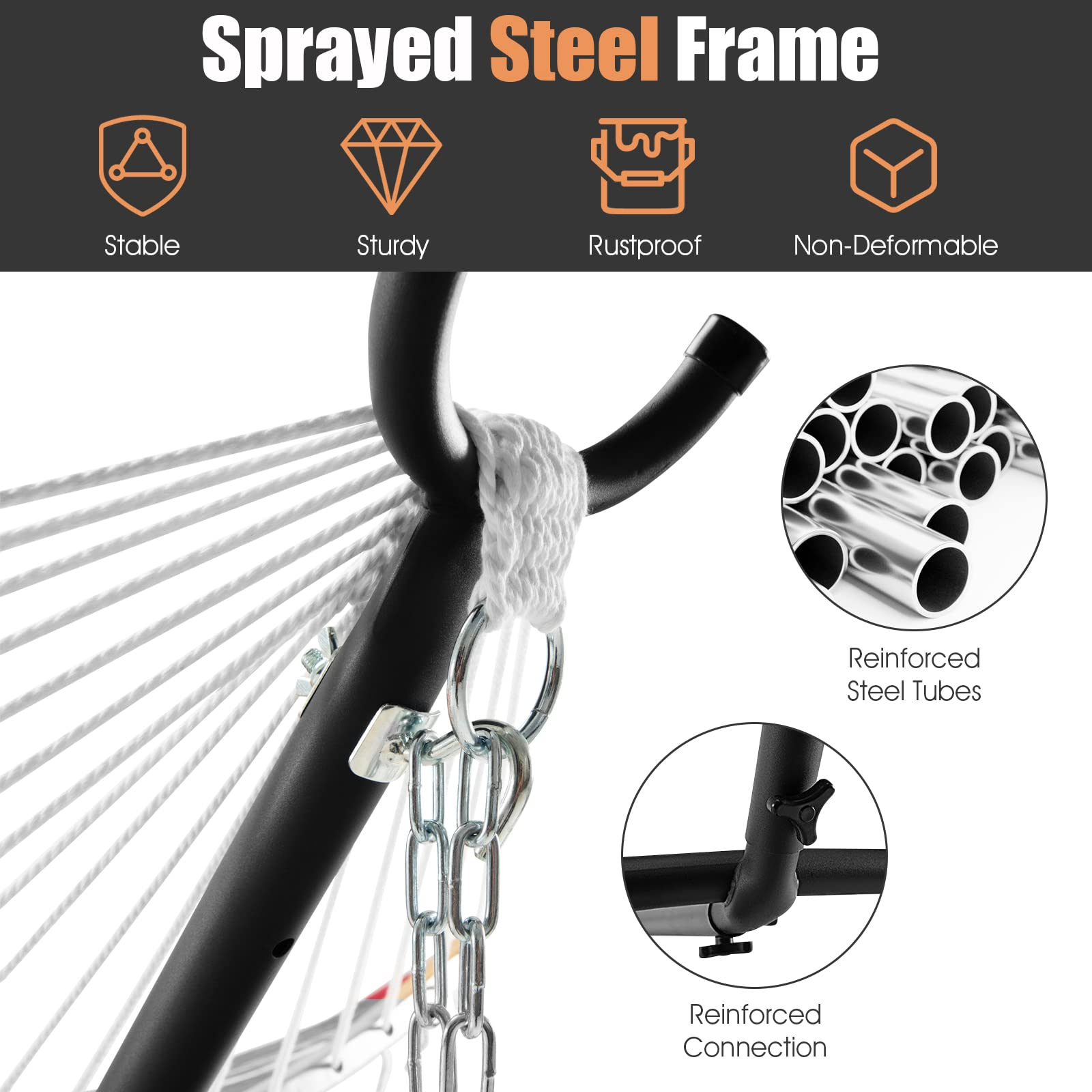 Giantex Hammock Stand 2-Person Heavy-Duty Hammock Frame with Storage Bag