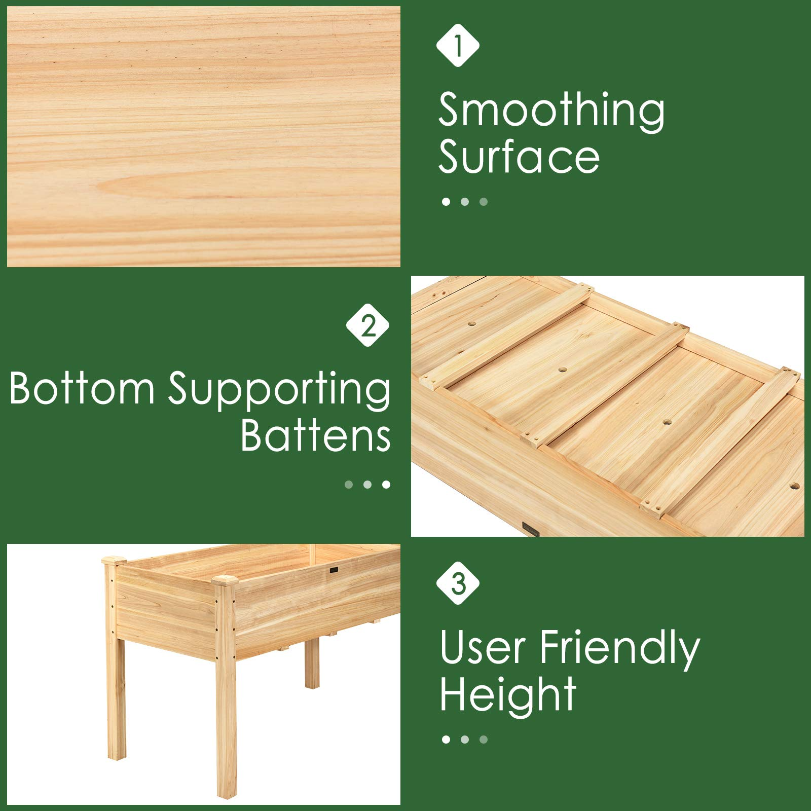 Raised Garden Bed Kit (49.5" X 23.5" X 30.0")