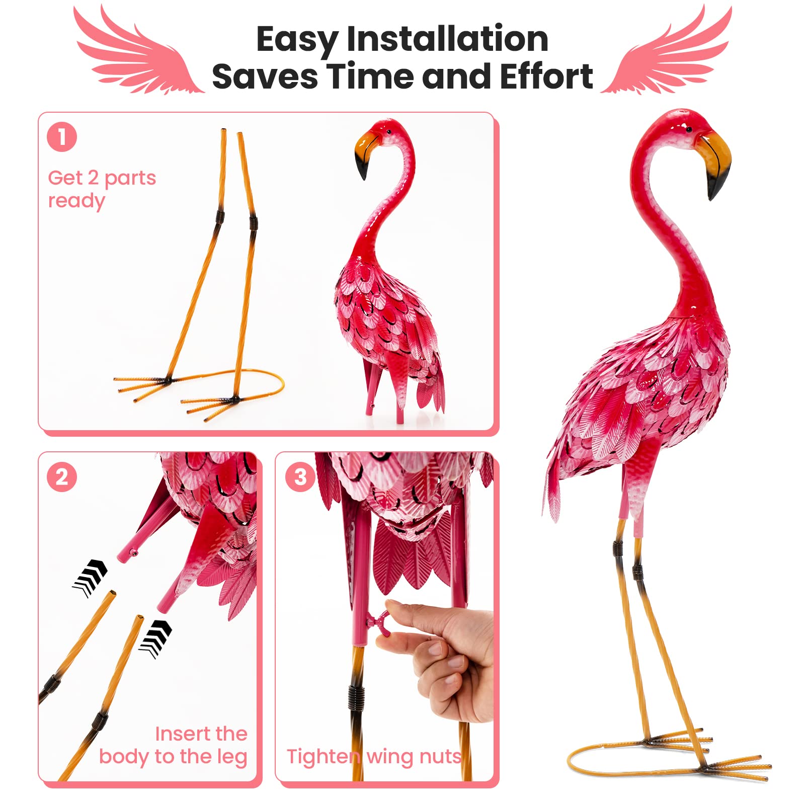 Giantex Flamingo Garden Statues Set of 2