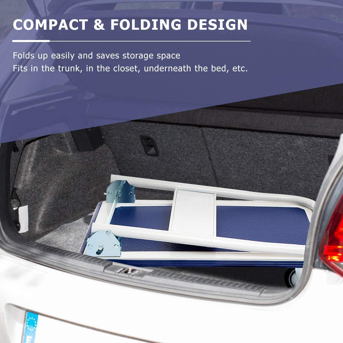 Giantex 10 Platform Cart Dolly Folding Foldable Moving Warehouse Push Hand Truck, 330lbs Weight Capacity, Blue