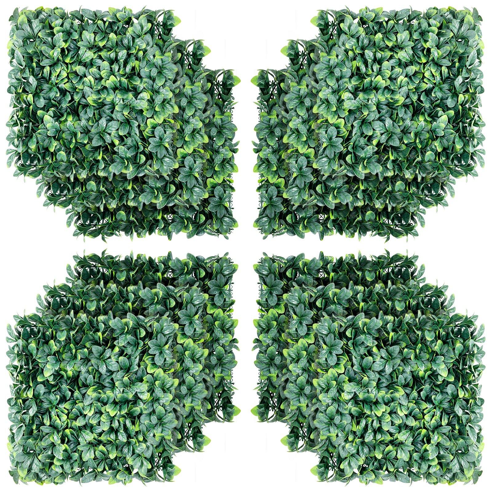 12PCS 20x20inch Artificial Boxwood Panels Garden Privacy Fence Screen