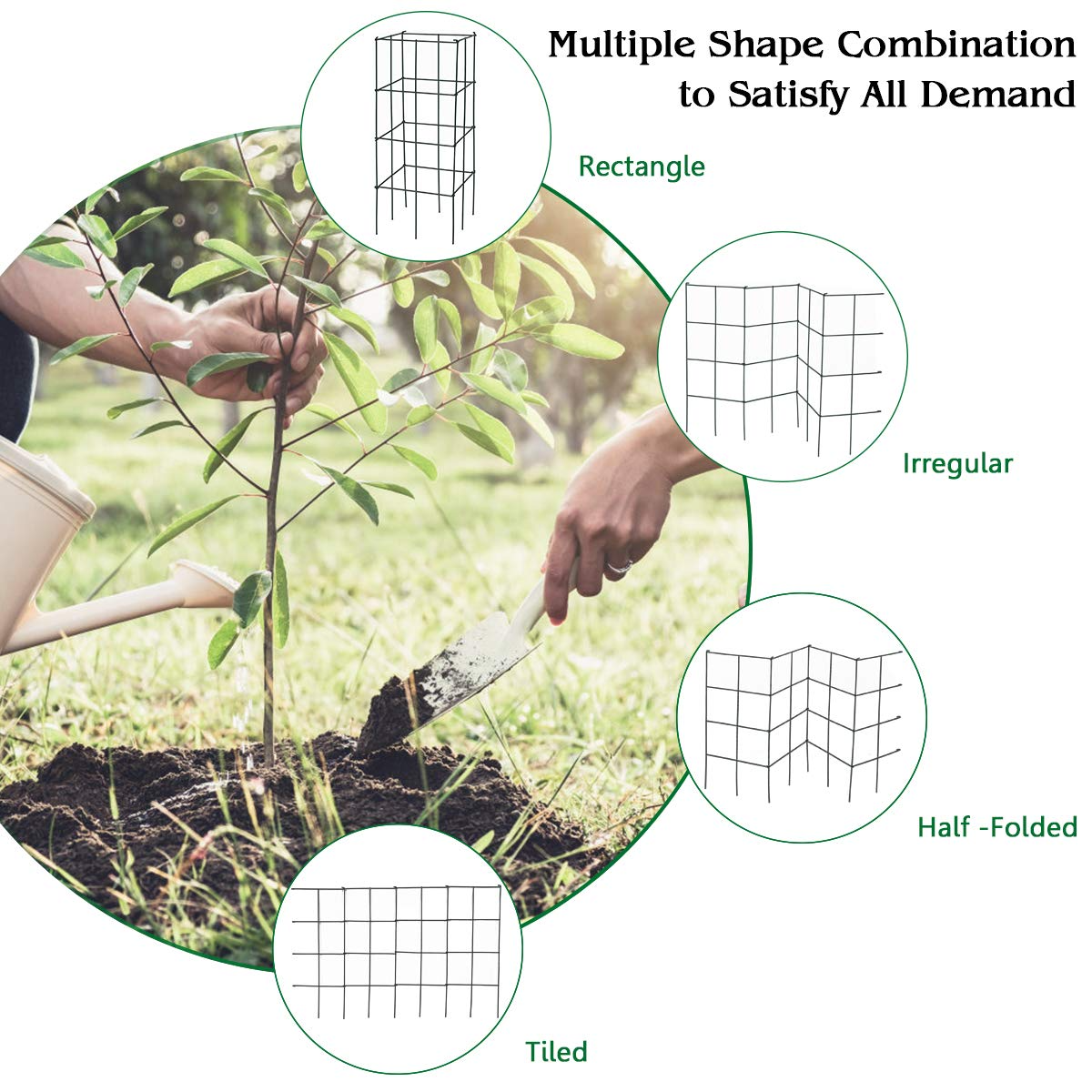 Giantex Pack of 4 Plant Cage Support, Tomato Stakes and Cages (16''Lx 16''Wx 39''H (4 Pieces))