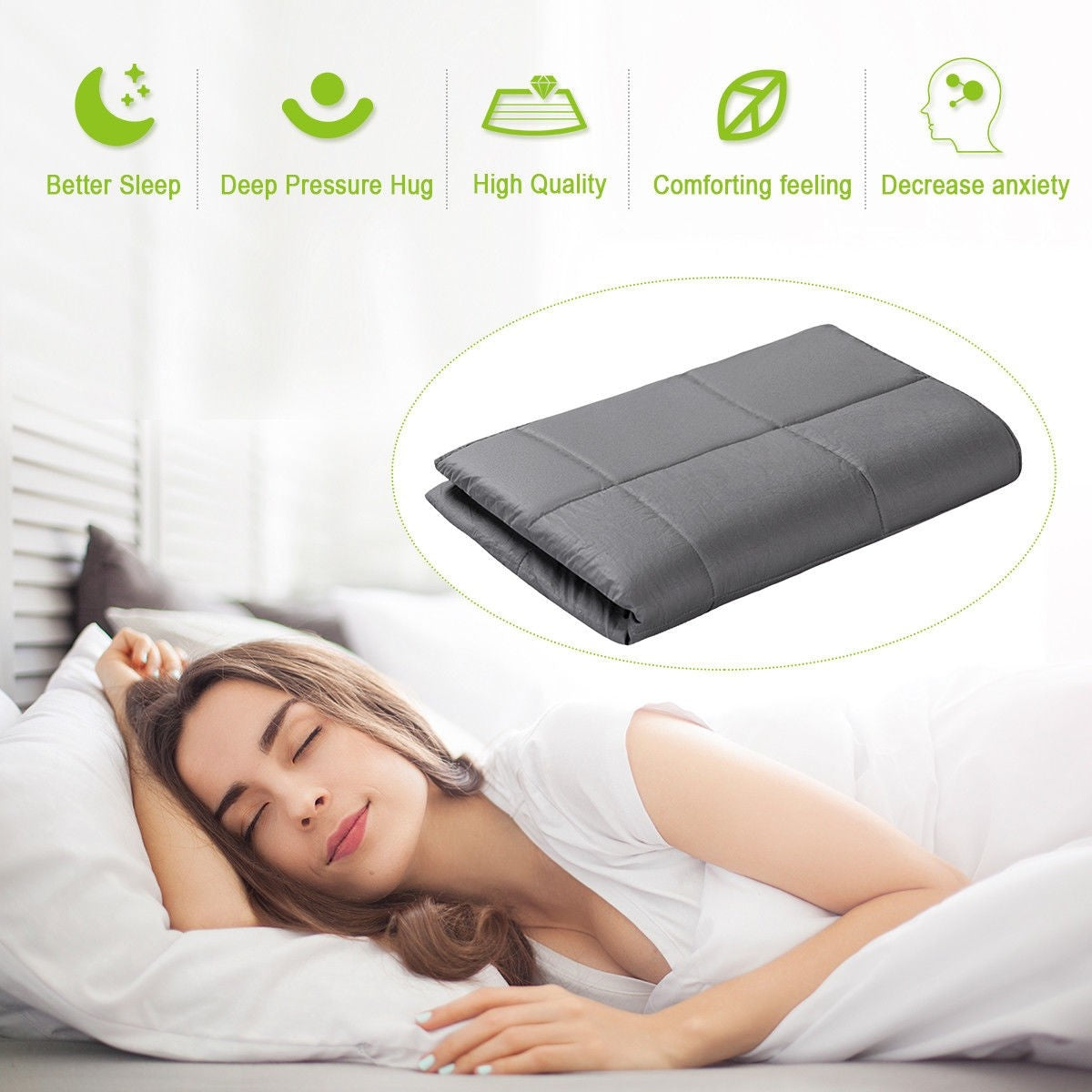 Giantex Weighted Blanket 7lbs -10lbs for Kids | 41" x 60"