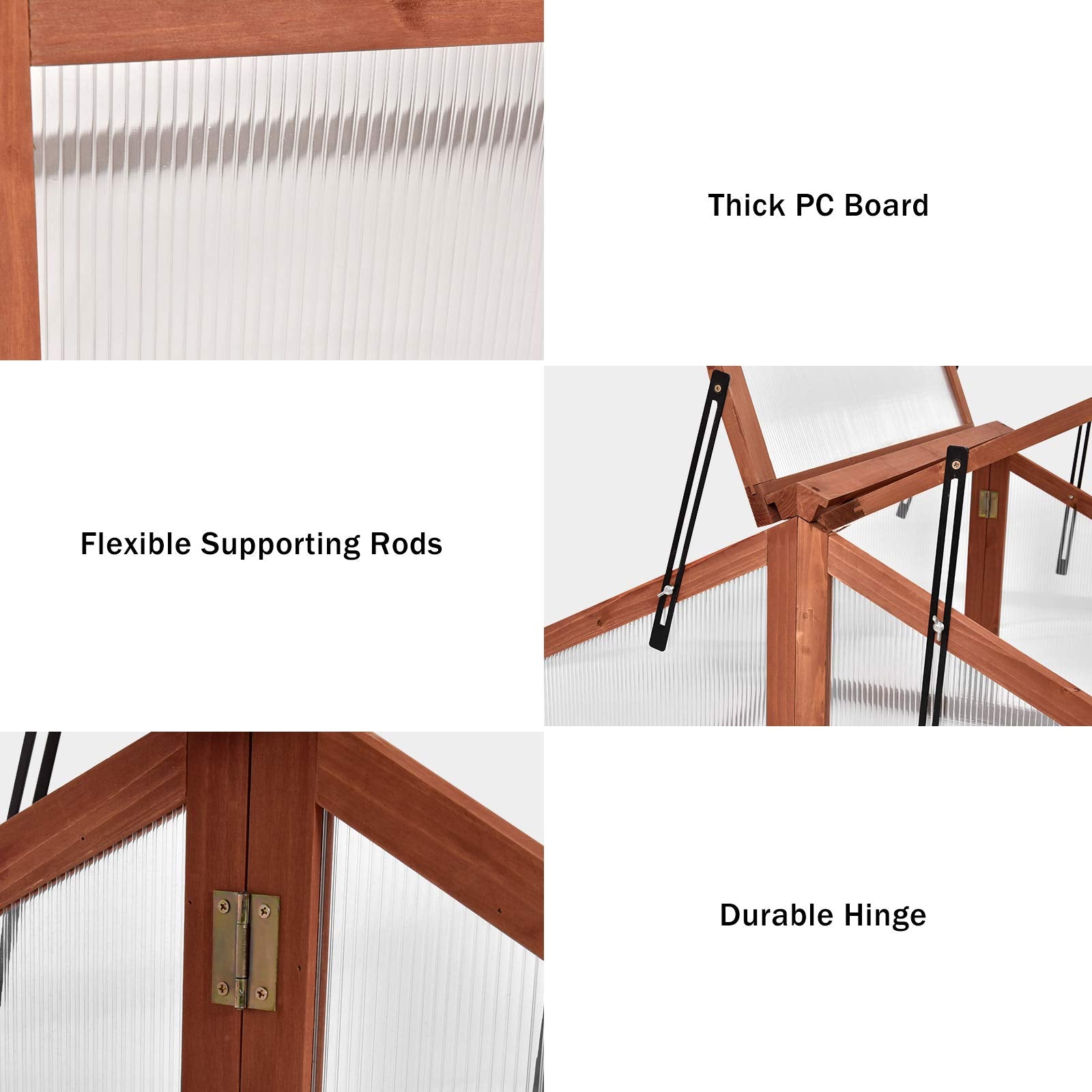 Garden Portable Wooden Cold Frame Flower / Planter Protection