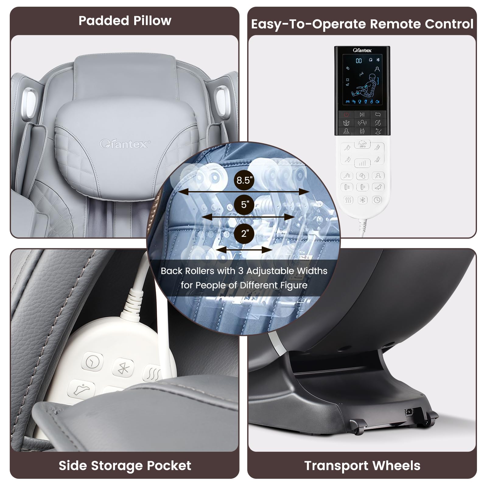 Giantex Comfort Full Body Massage Chair - Zero Gravity Massaging Recliner w/SL Track, Airbags, Foot Rollers