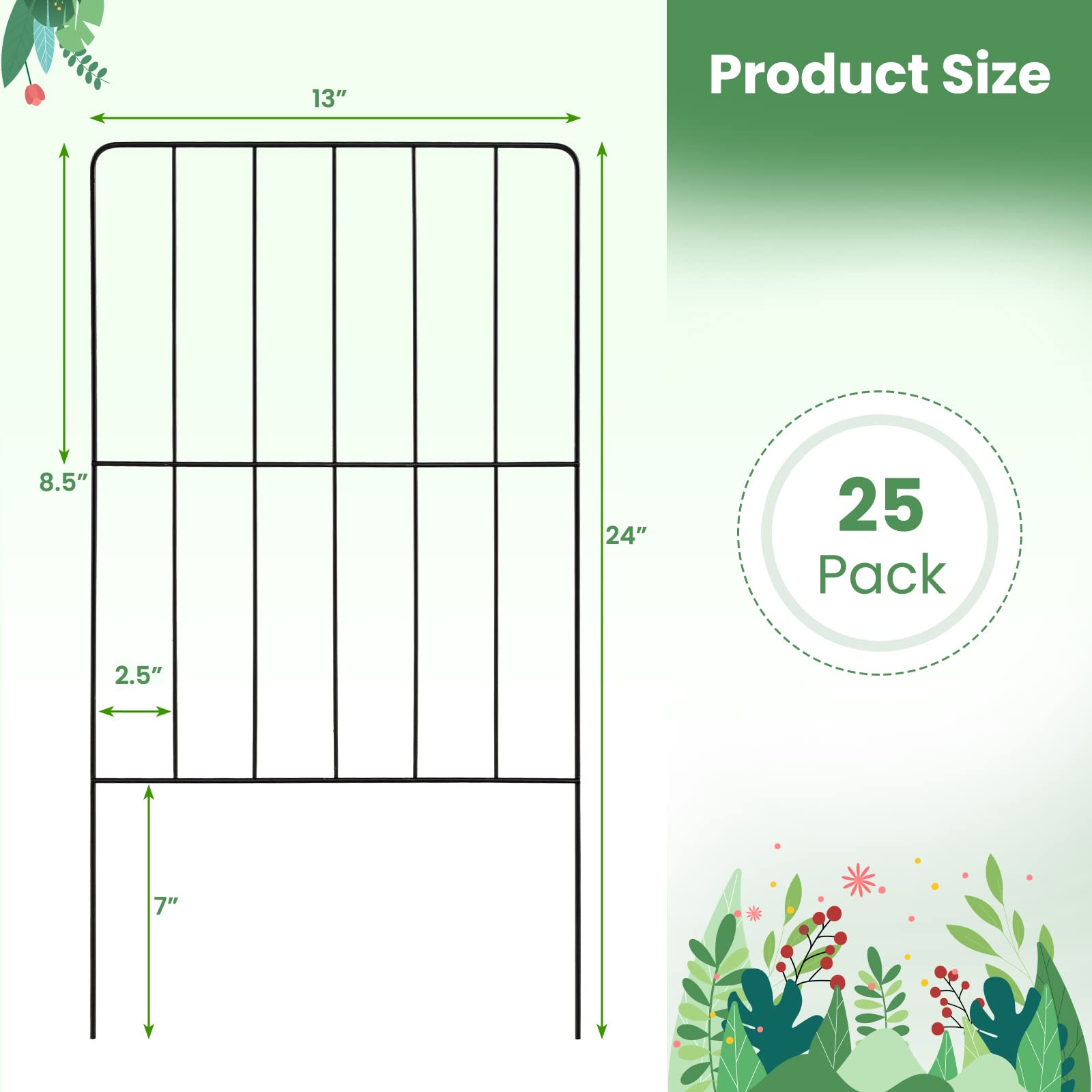 Giantex Decorative Garden Fence 25 Panels