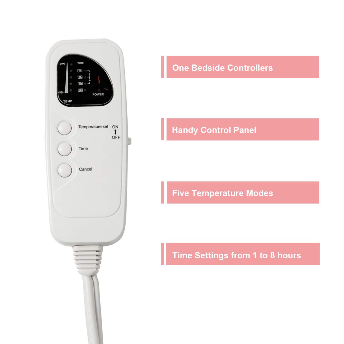 Giantex Smart Electric Heated Mattress Pad, Heating Bed Topper Blankets w/ Low-Voltage