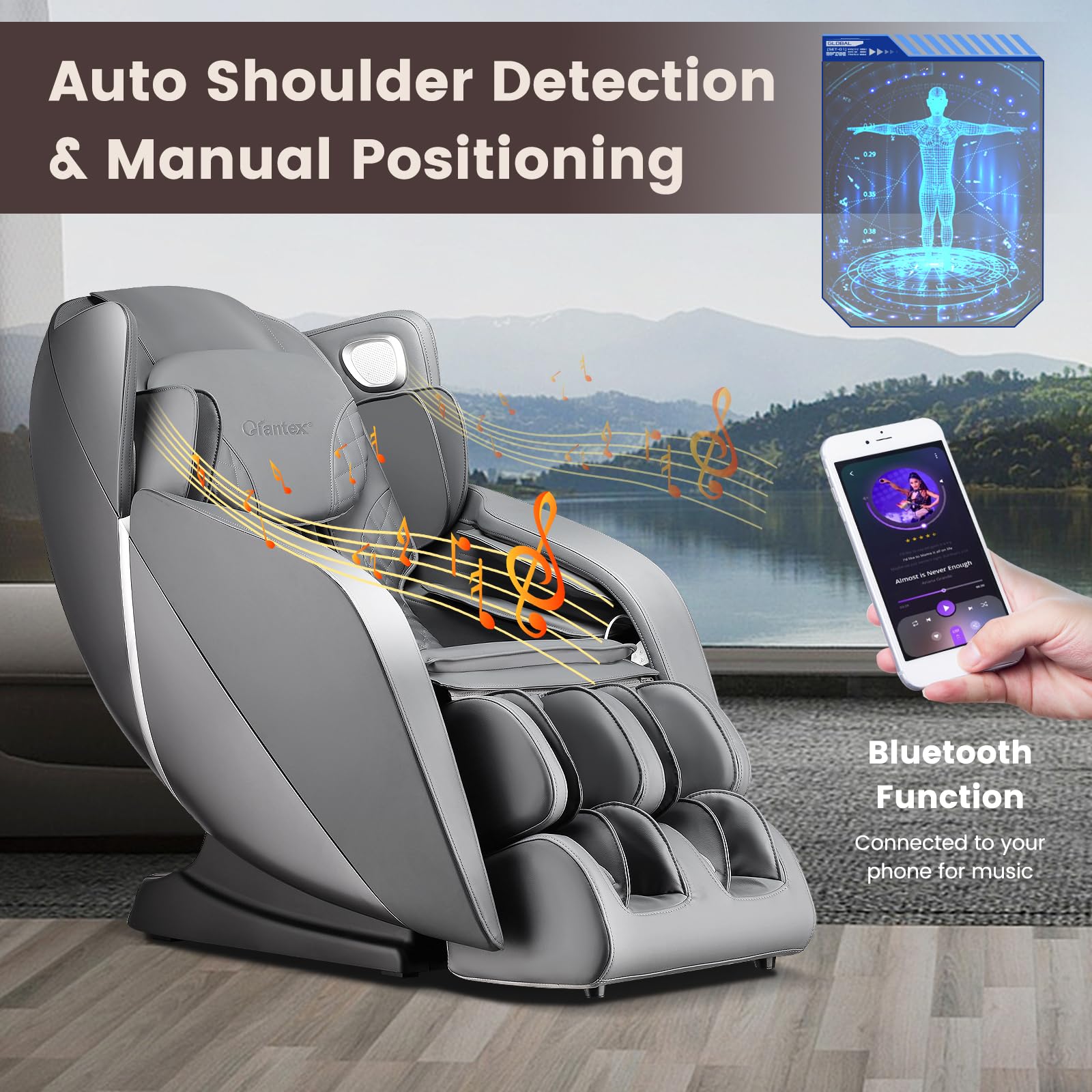 Giantex Comfort Full Body Massage Chair - Zero Gravity Massaging Recliner w/SL Track, Airbags, Foot Rollers