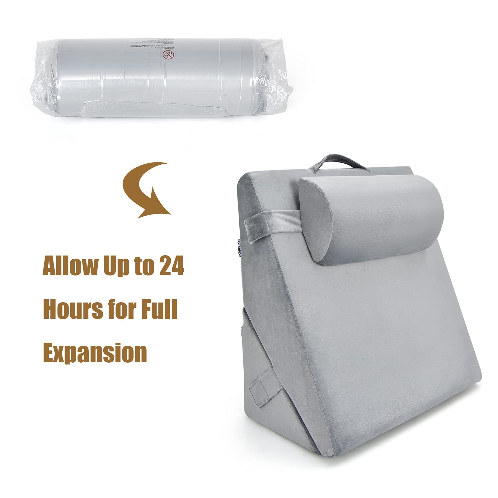 Giantex Wedge Pillow, Memory Foam Incline Pillows with Head Support