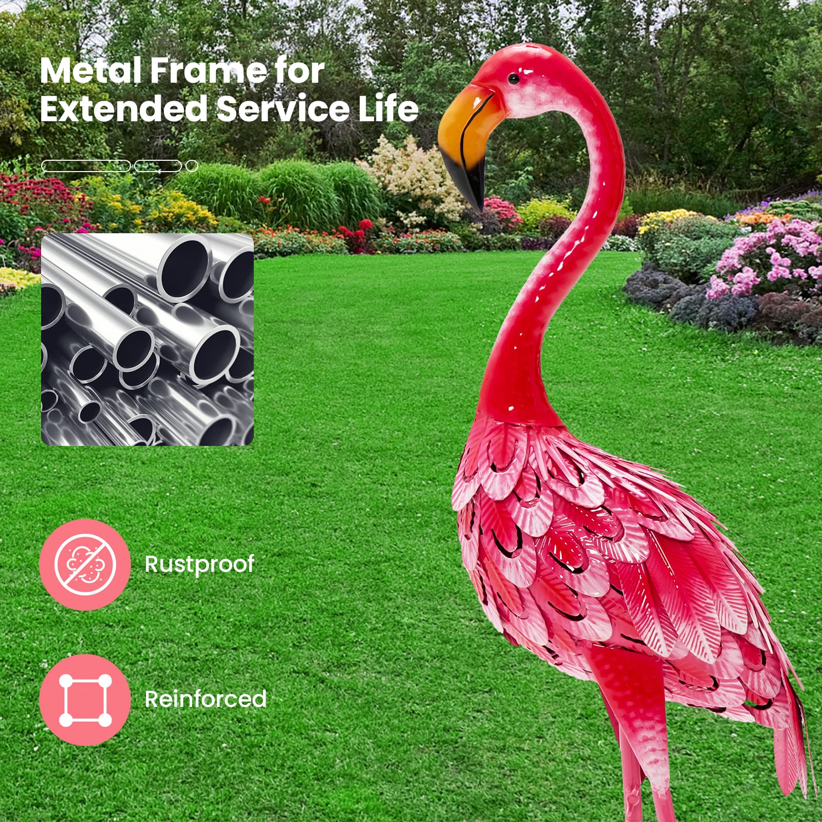 Giantex Flamingo Garden Statues Set of 2