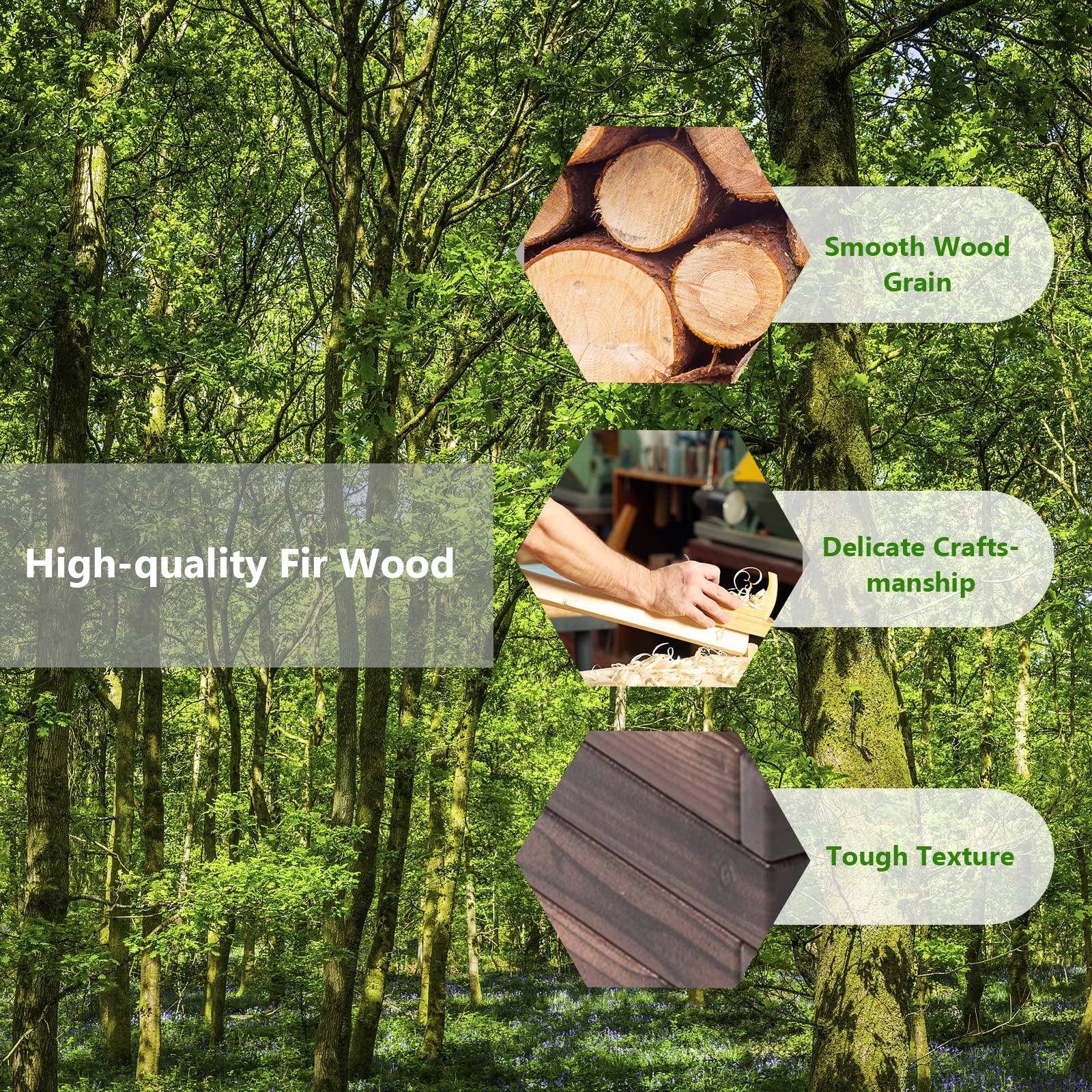 Rectangular Planter for Patio and Lawn 47'' L x 24'' W x 9'' H, (Brown)