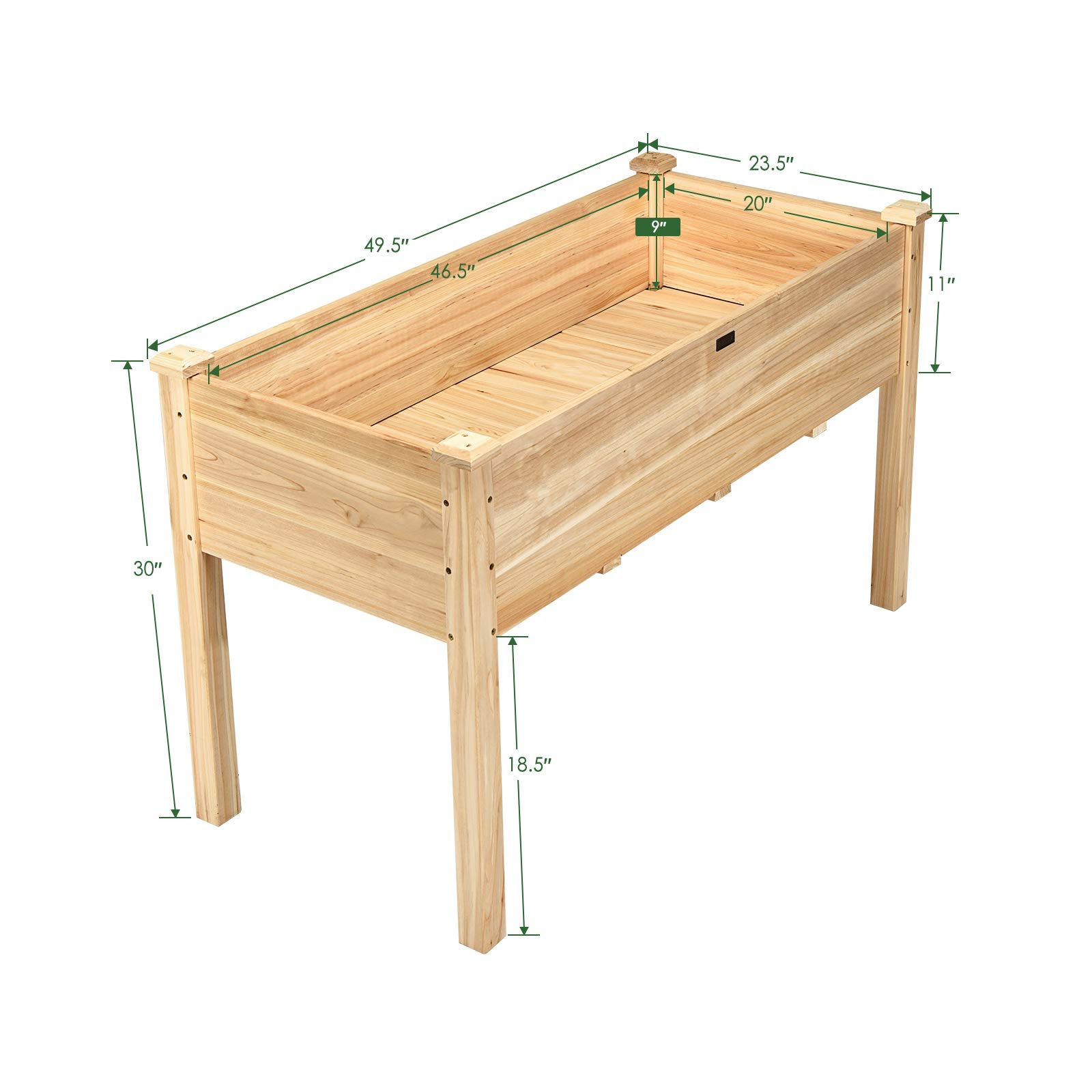 Raised Garden Bed Kit (49.5" X 23.5" X 30.0")