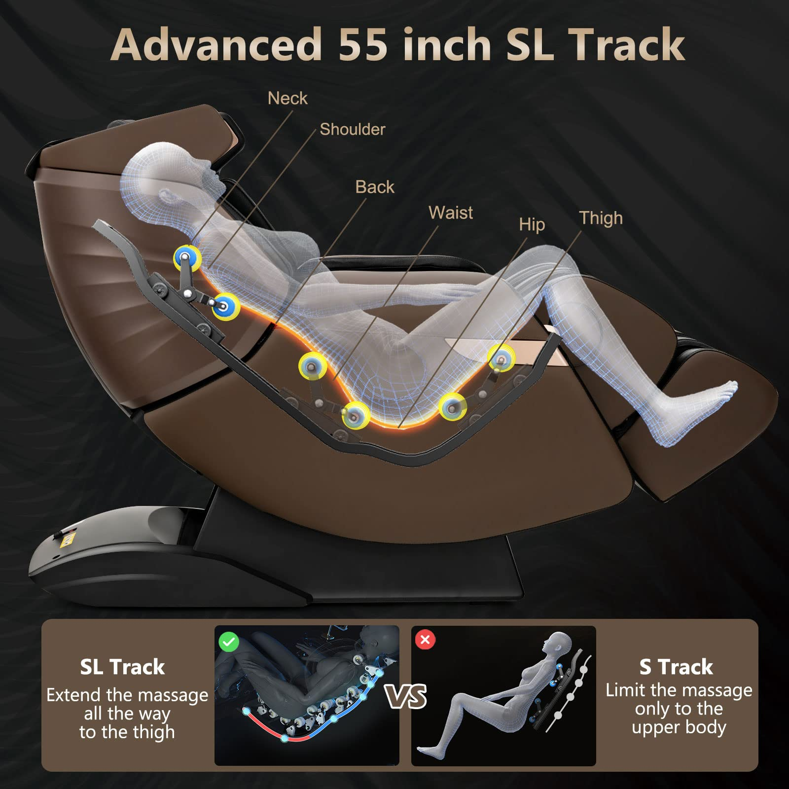 Giantex Massage Chair Full Body - 3D Electric Zero Gravity Shiatsu Massage Recliner Chair