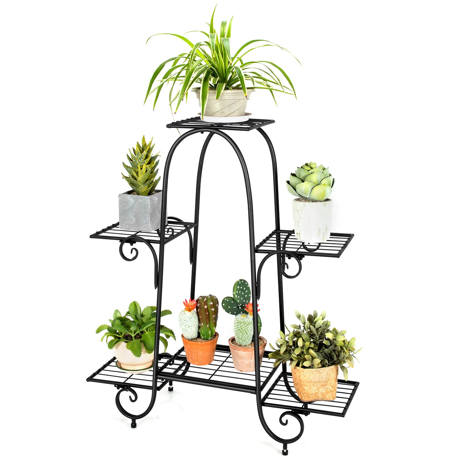 6 Tiers Metal Plant Stand Flower Pots Holder