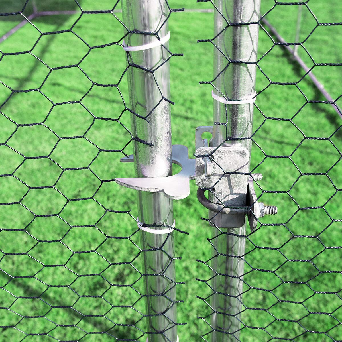 Giantex Large Metal Chicken Coop Walk-in Chicken Coops Hen Run House Shade Cage