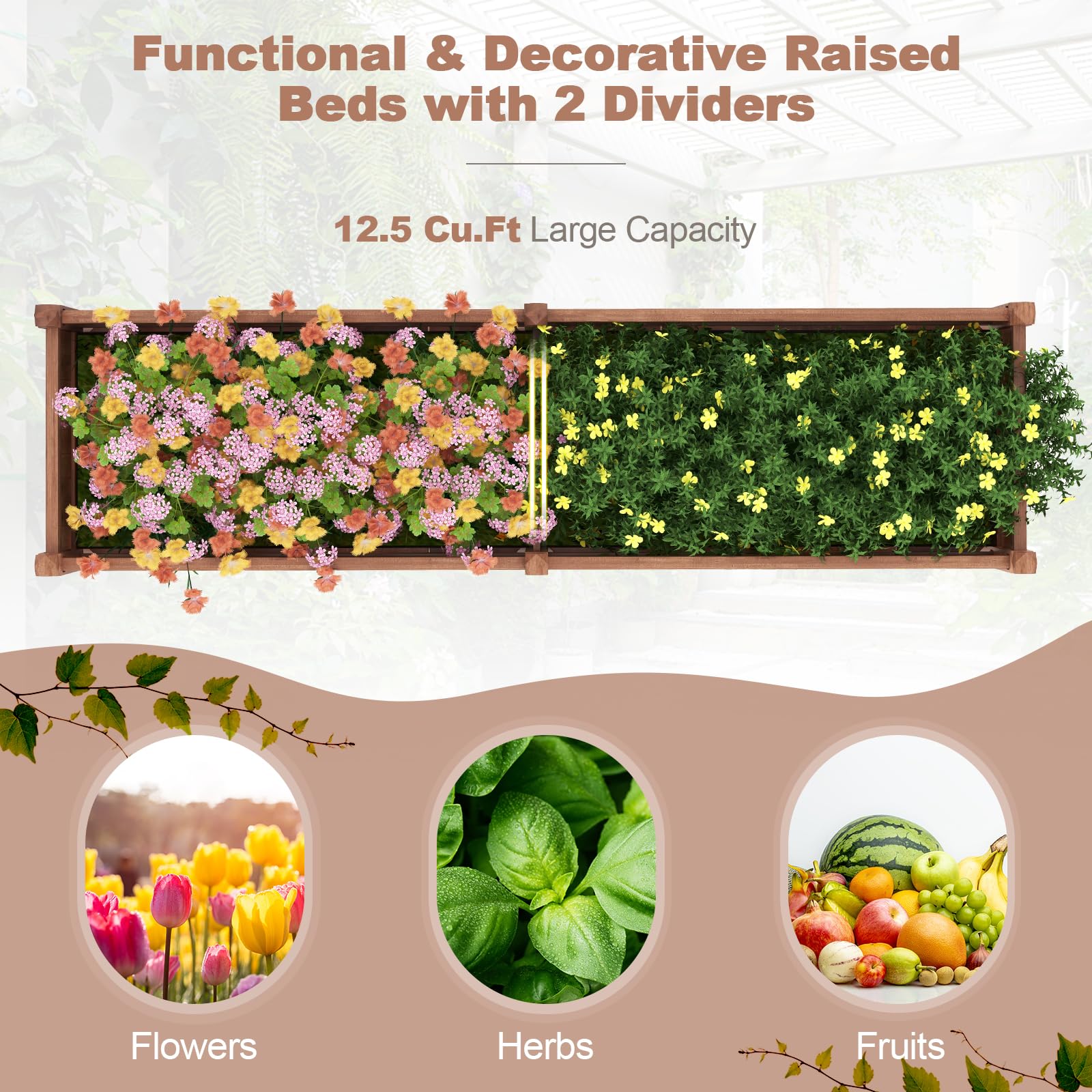 Giantex Wood Raised Garden Bed