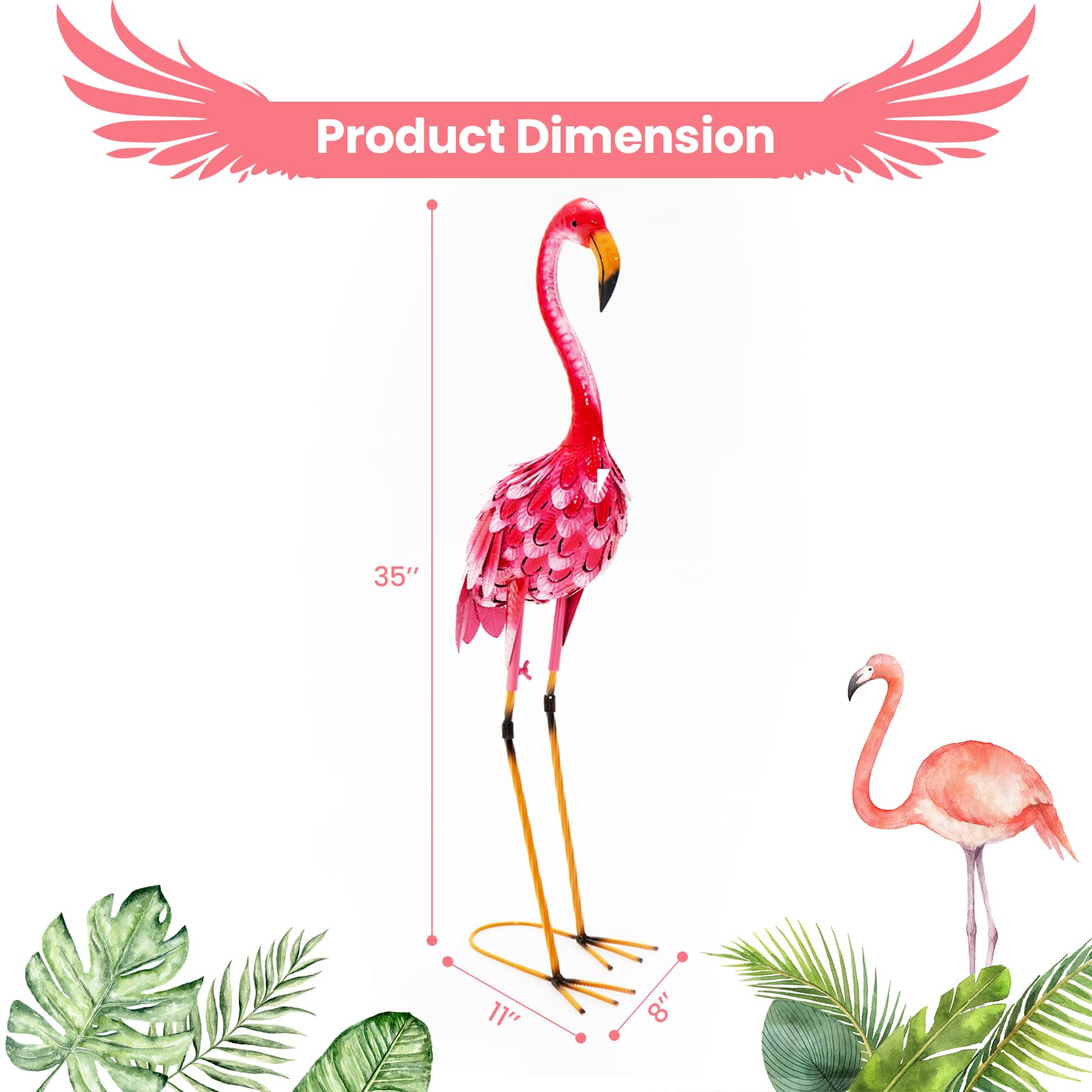 Giantex Flamingo Garden Statues Set of 2