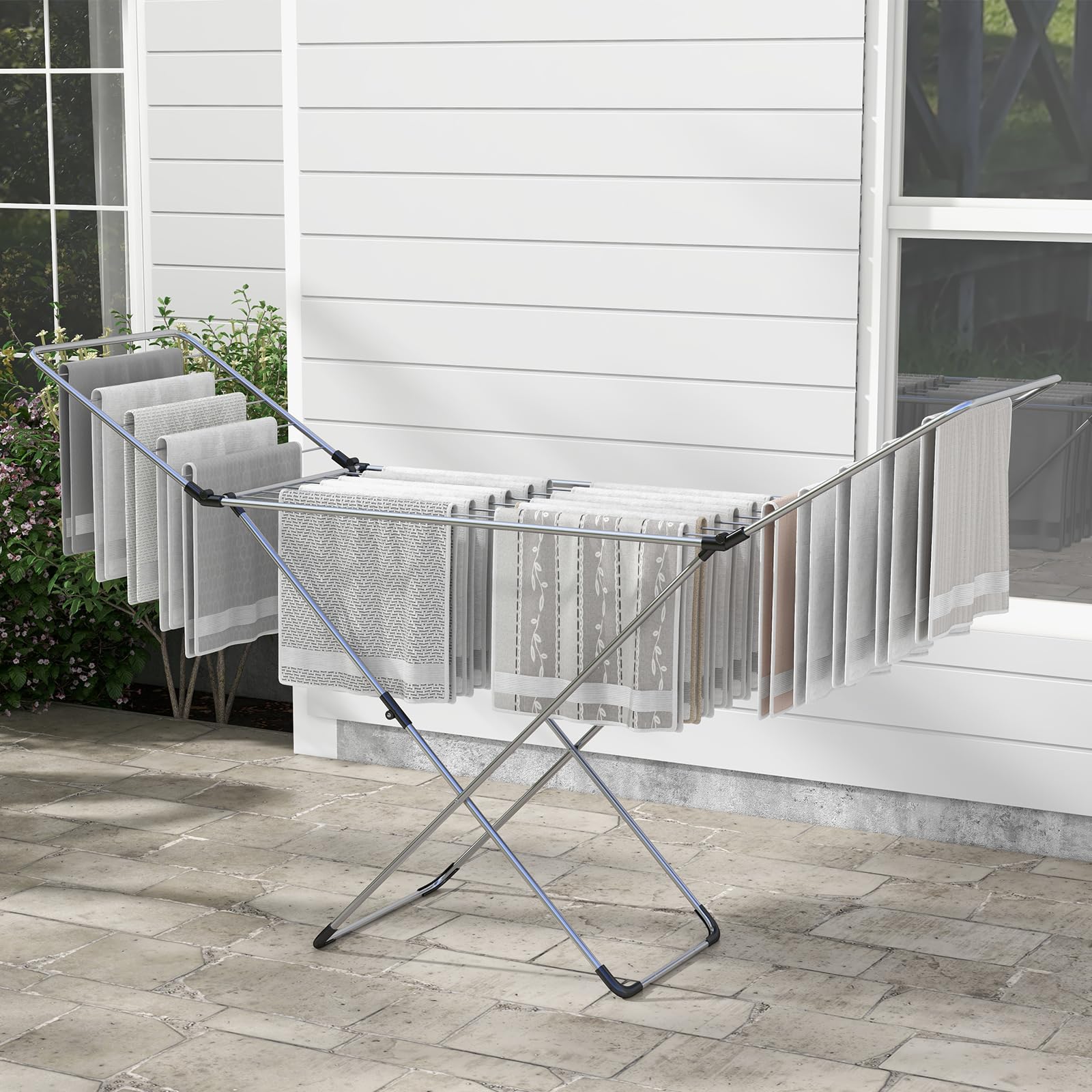 Giantex Clothes Drying Rack, Foldable Laundry Drying Rack w/Aluminum Frame