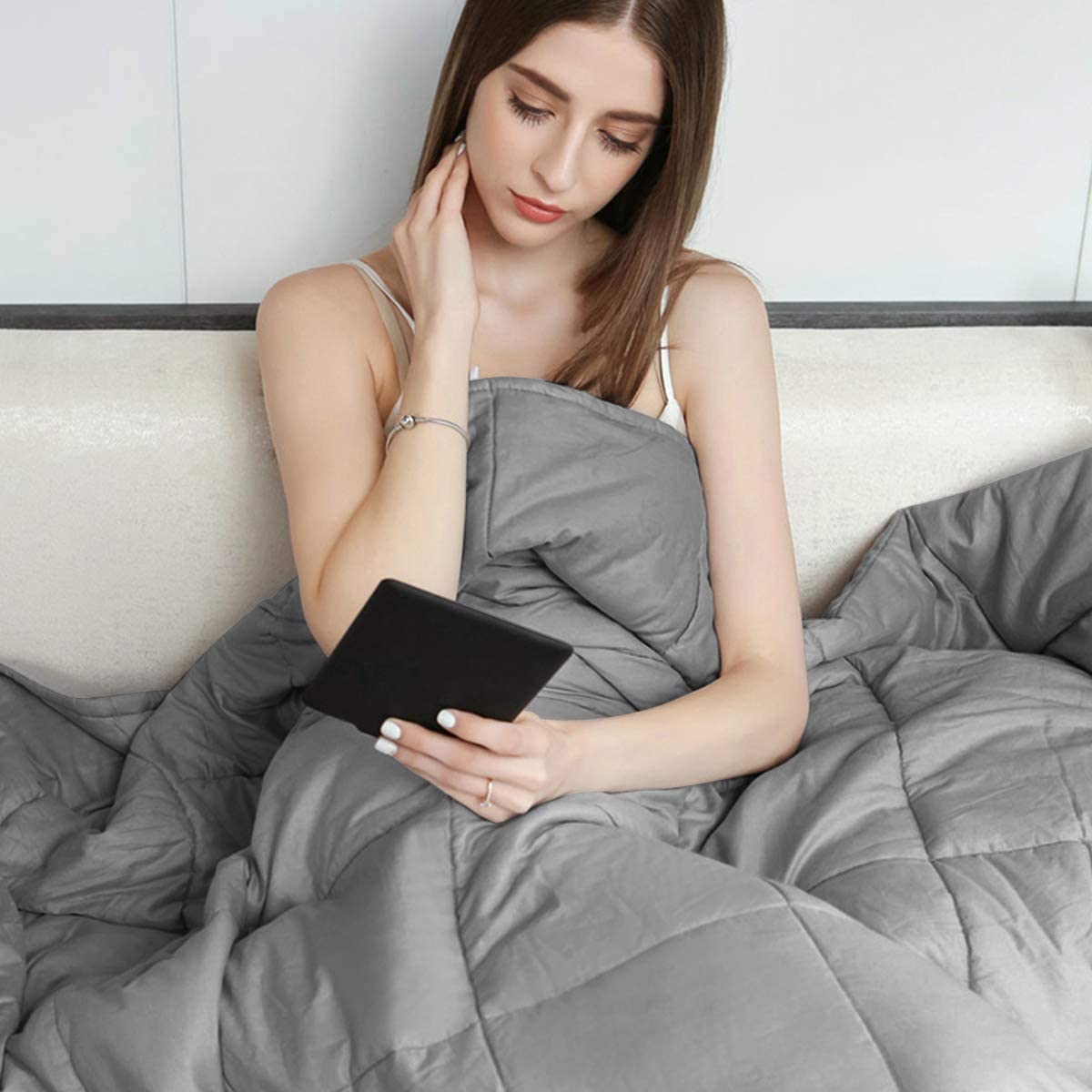 Premium Weighted Blanket Smaller Pockets | 48"x72" | Twin Size