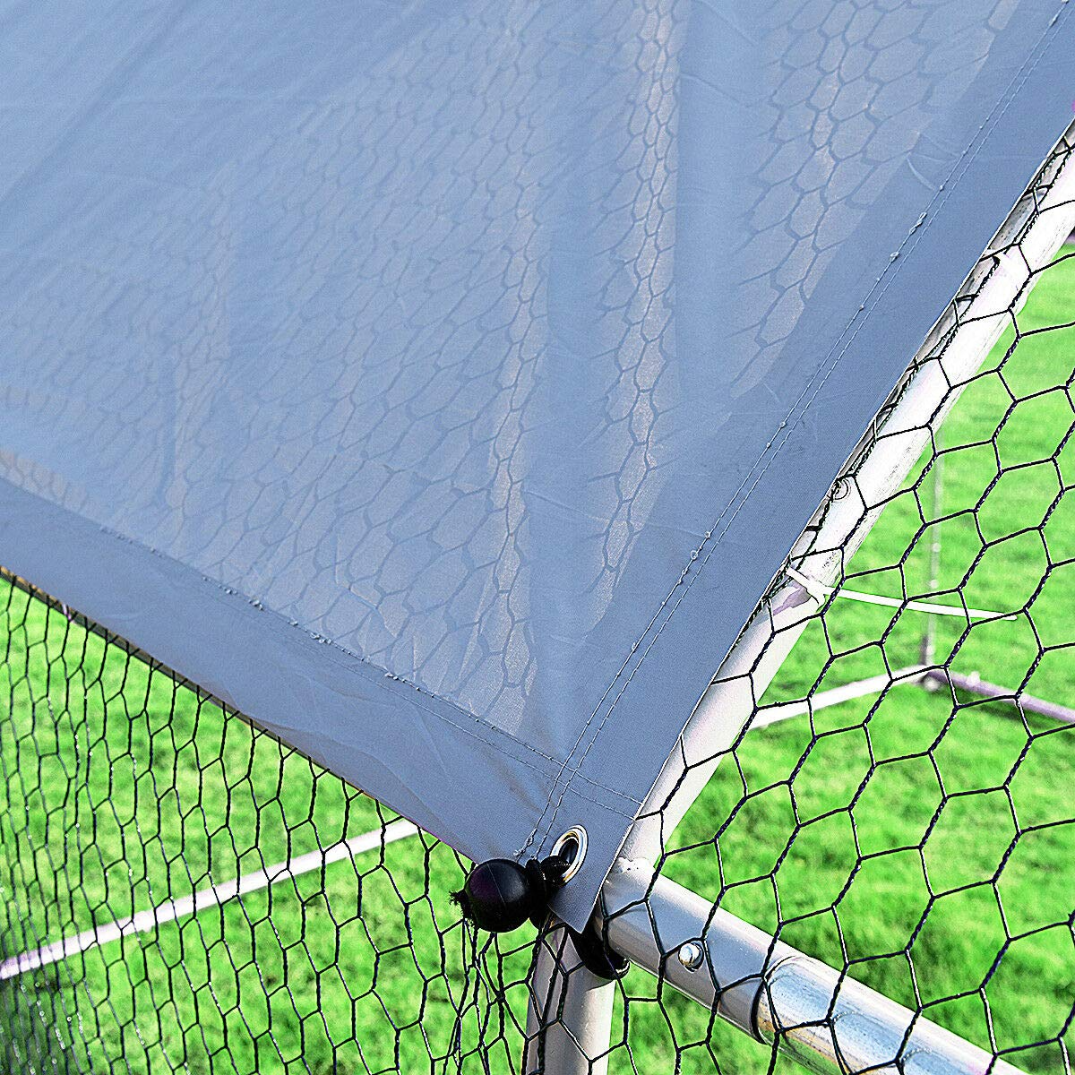 Giantex Large Metal Chicken Coop Walk-in Chicken Coops Hen Run House Shade Cage