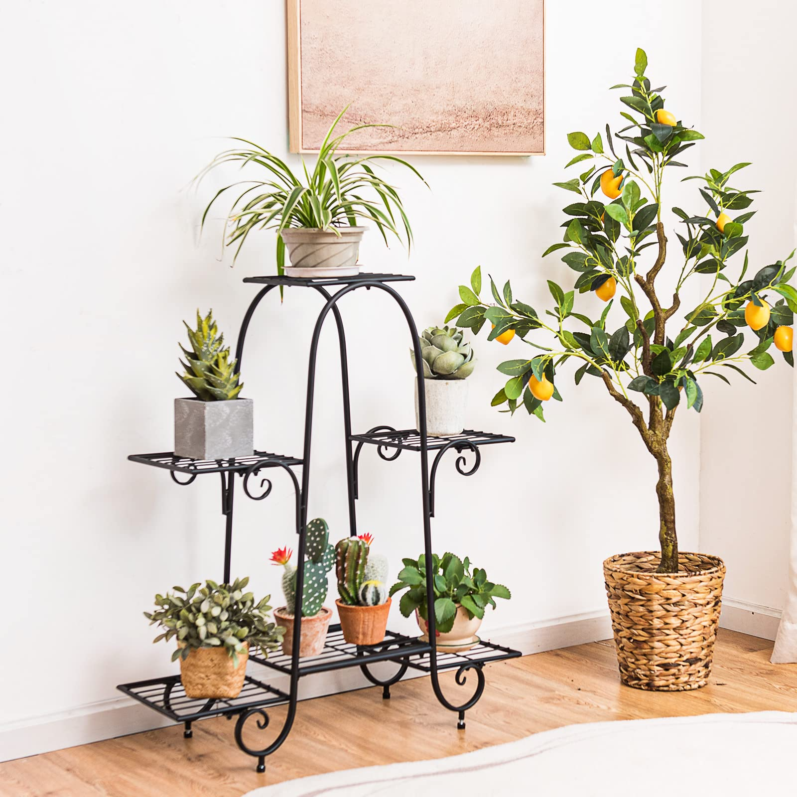 6 Tiers Metal Plant Stand Flower Pots Holder