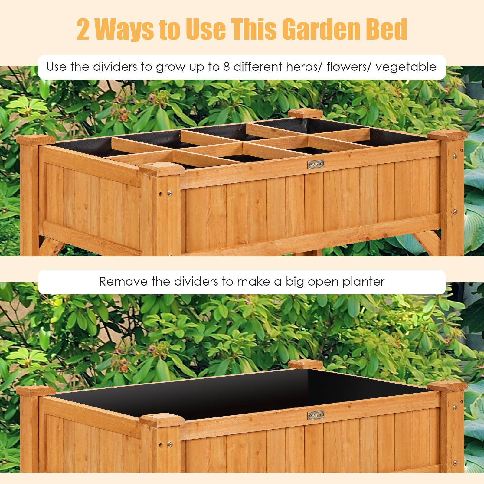 Raised Garden Bed, 36" x 24" x 36" (L x W x H)