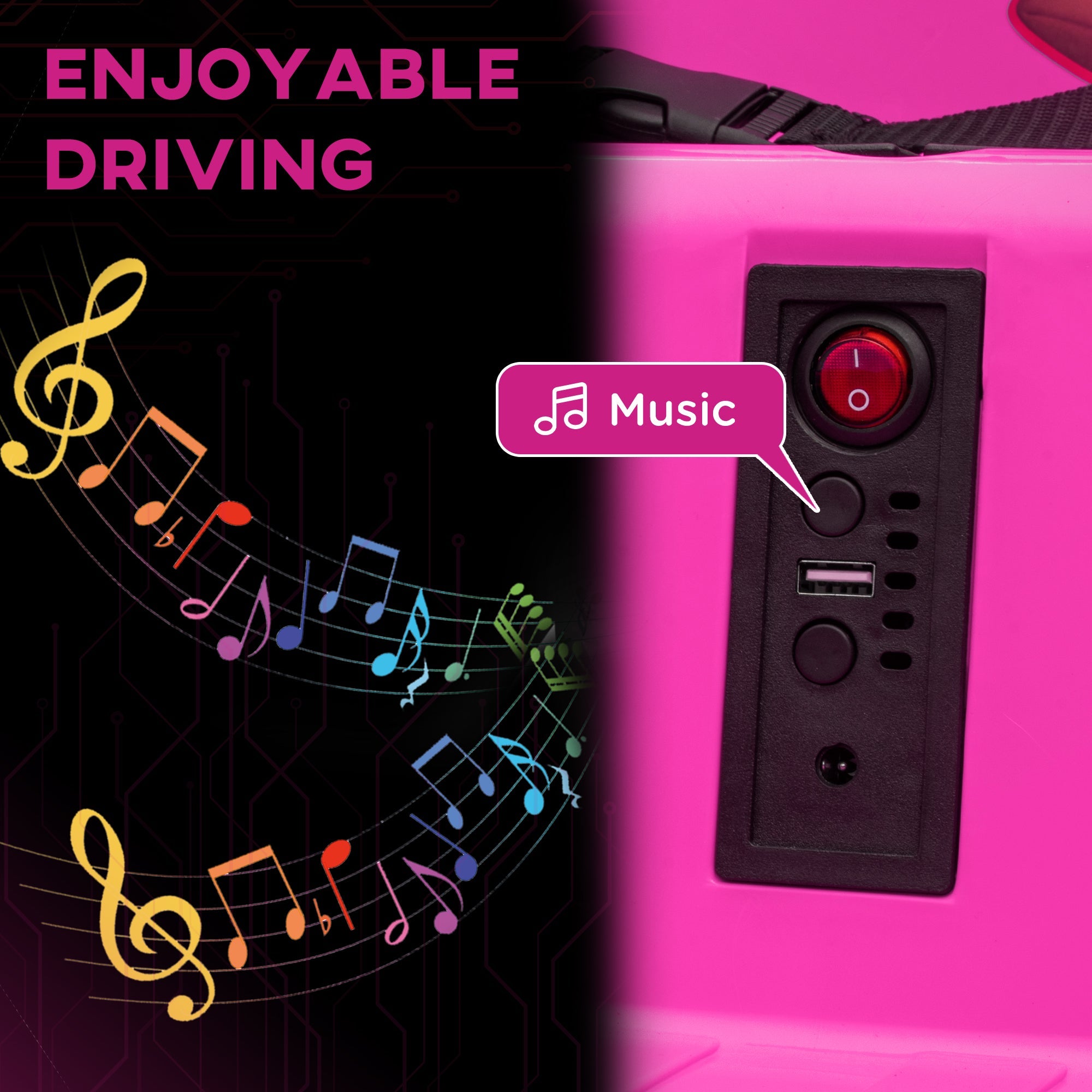 Qaba Angry Bird Licensed Electric Ride on Car, 12V Bumper Car for Kids w/ Dual Joysticks, 360 Degree Spin, Pink