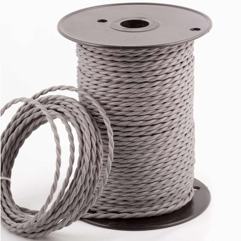 0.75mm 3 Core Twisted Electric Wire Fabric Grey~2097