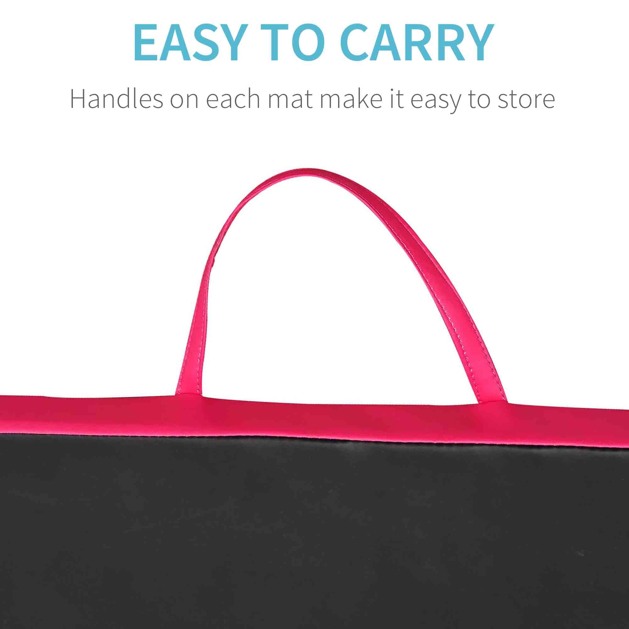 Soozier 4'x10'x2'' Folding Gymnastics Tumbling Mat, Exercise Mat with Carrying Handles for Yoga, MMA, Martial Arts