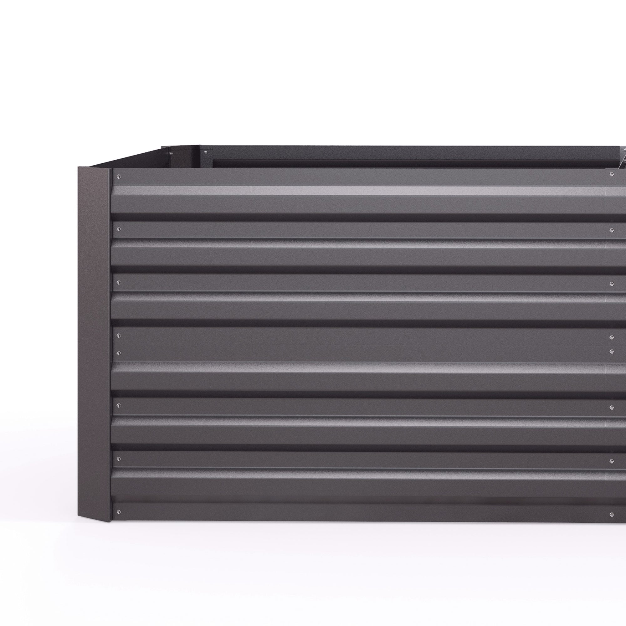 Outsunny Elevated Garden Bed Perfection: Galvanized Steel Raised Outdoor Planters with Reinforced Rods, 71" x 35" x 23", Dark Grey