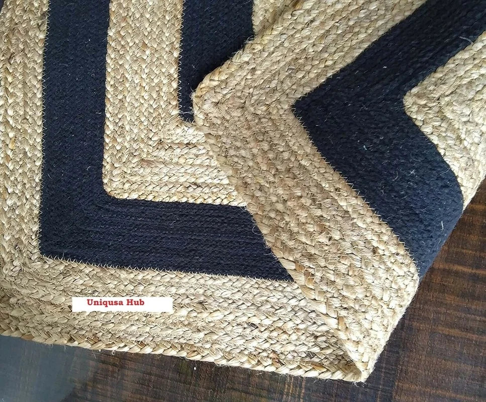 Rug 100% Natural Jute Braided 2x3 Feet Runner Rug Modern Look Area Carpet Rug Room Decoration