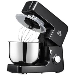 Black Stainless Steel 6 Quart Bowl Tilt 600W Electric Kitchen Food Dough Mixer - Free Shipping