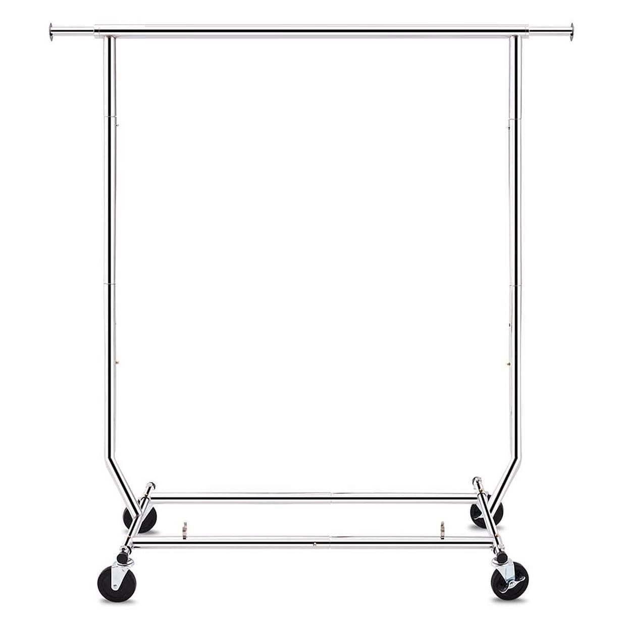 Heavy Duty Metal Clothing Garment Rack with Lockable Wheels - 250 lbs. Capacity - Free Shipping
