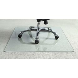 Heavy Duty 50 Inch Tempered Glass Chair Mat - Free Shipping