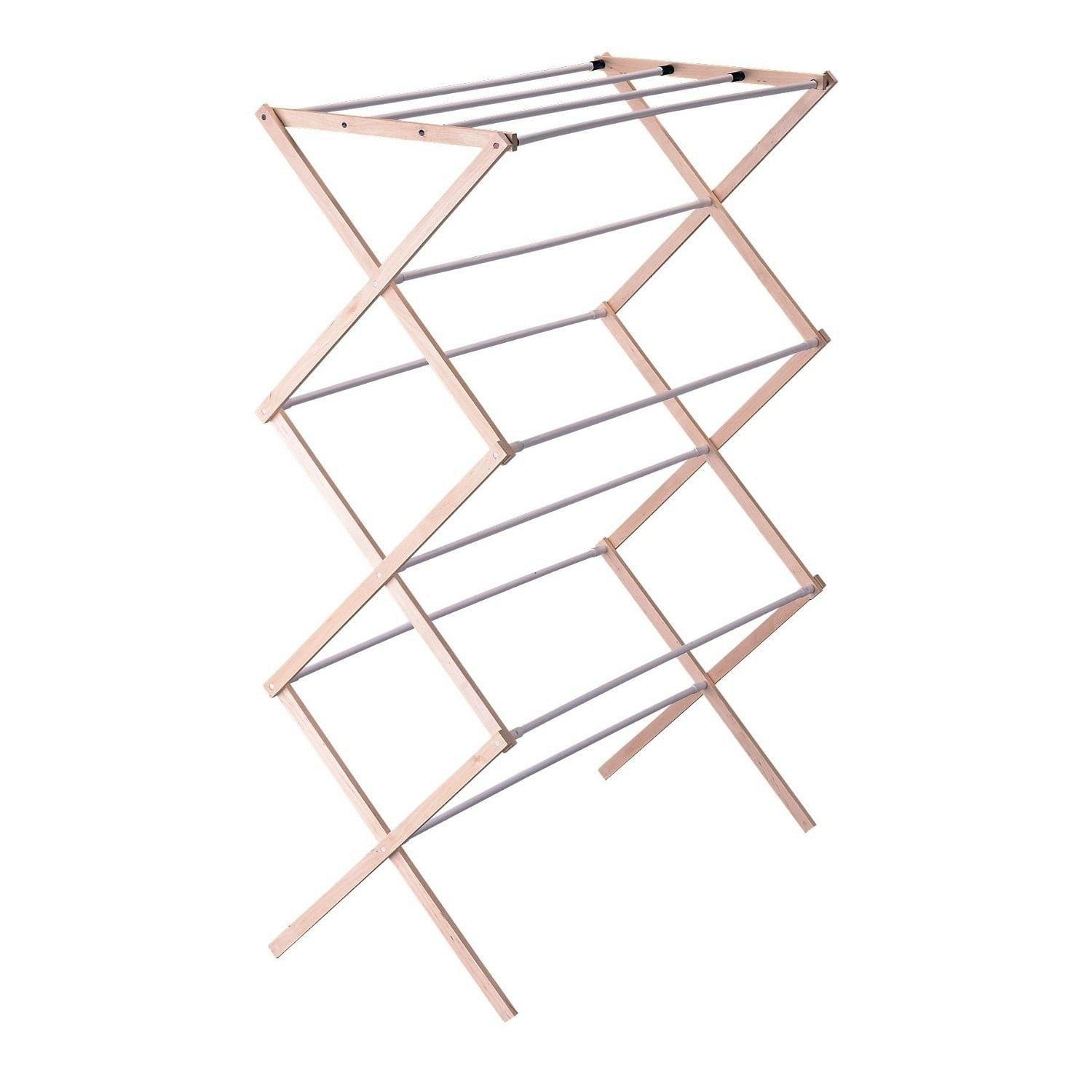 Folding Wood Cloths Laundry Drying Rack - Free Shipping