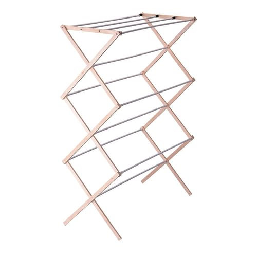 Folding Wood Cloths Laundry Drying Rack - Free Shipping