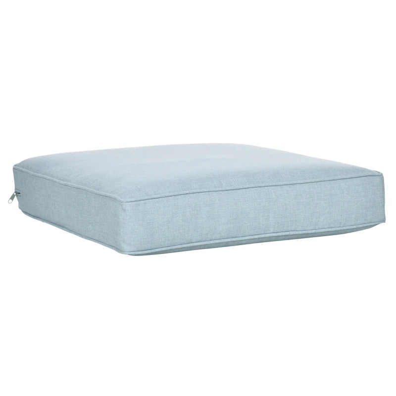 Patio Chair Cushions, Thick Deep Seat Outdoor Seat Cushion with Back Cushion, Light Blue