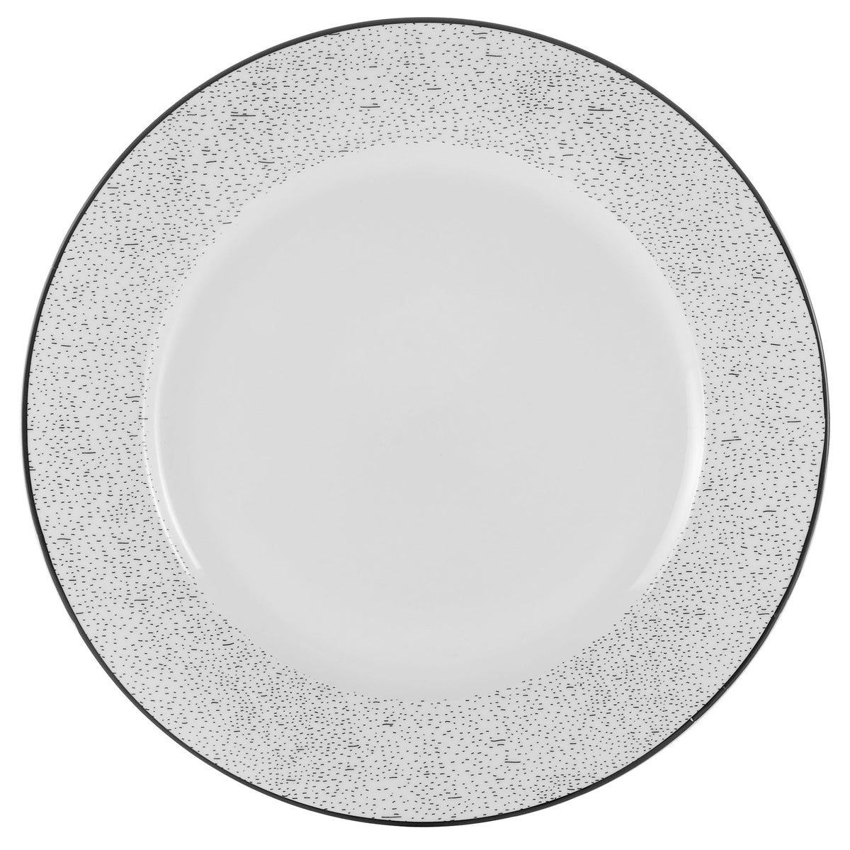 Dinnerware Set with Black Flatware, Porcelain, 12-Piece Dinnerware, Black and White Patterns – Sketch